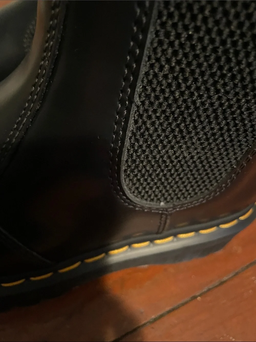 Dr. Martens Black Chelsea Platform Boots with Yellow Stitching size US 7 UK 5 - Picture 2 of 5